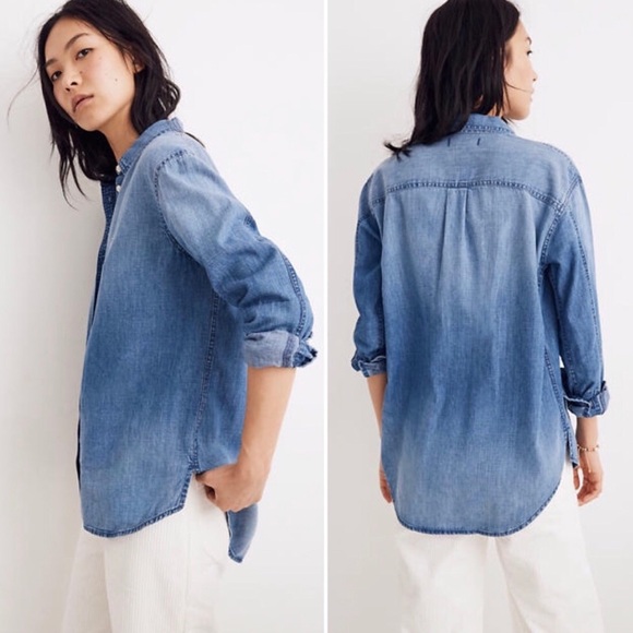 Madewell Tops - Madewell Ex - Boyfriend Shirt In Cameron Wash S